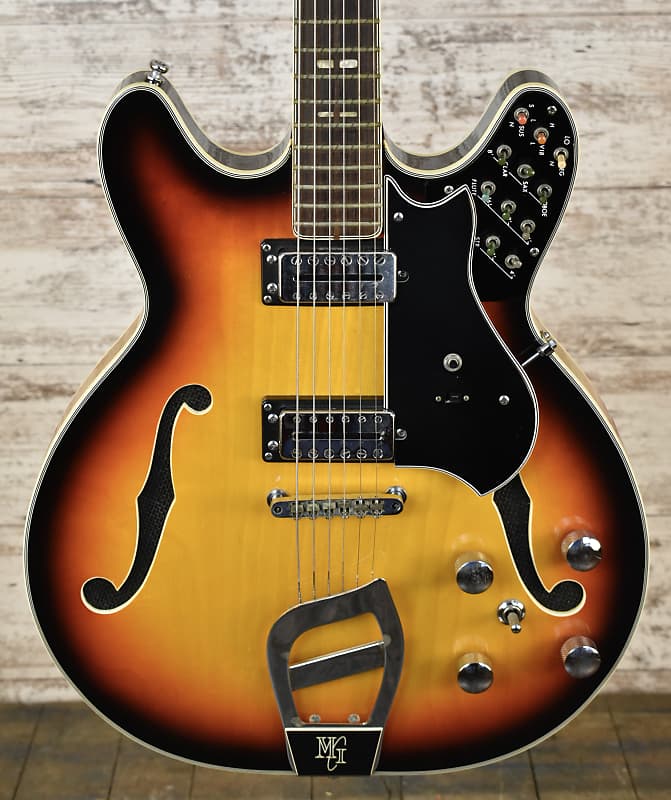 1970's MCI M340 Guitorgan Sunburst With Pedal, Cable, and OHSC Free Shipping image 1