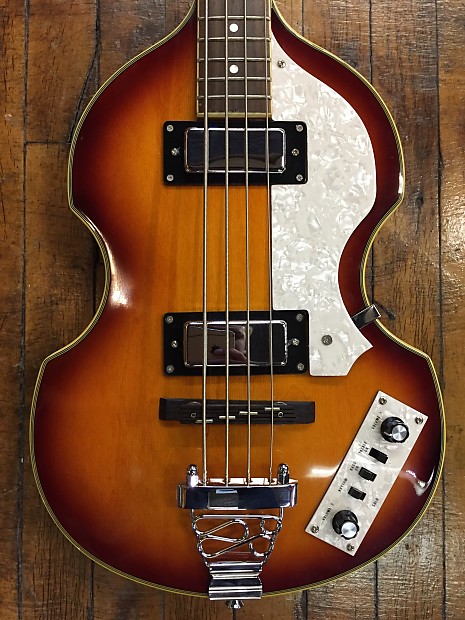 Jay Turser JTB-2B Violin Bass 2010s Vintage Sunburst image 1