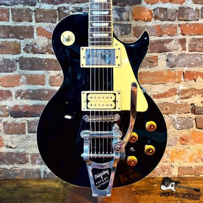 Memphis LP-Style MIJ *Lawsuit Era* Electric Guitar w/ Bigsby & DiMarzio (1970s - Black) for sale