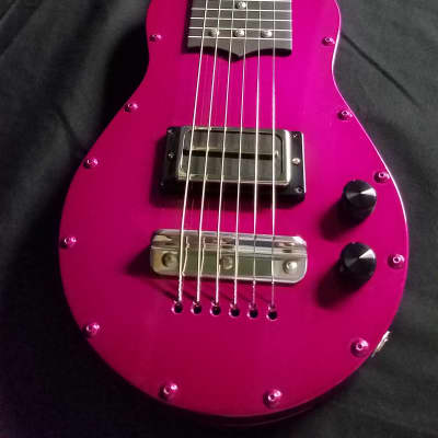Fouke Industrial Guitars Aluminum Lap Steel Guitar 2021 Candy Raspberry Metallic image 7