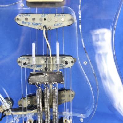 All Music Inc USA Private Collection #14 Acrylic Clear Strat Electric Guitar George  Fedden image 10