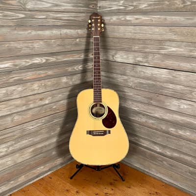 Vantage VD-500S All Solid Dreadnaught Acoustic Guitar Natural Satin (4808-SR) image 7