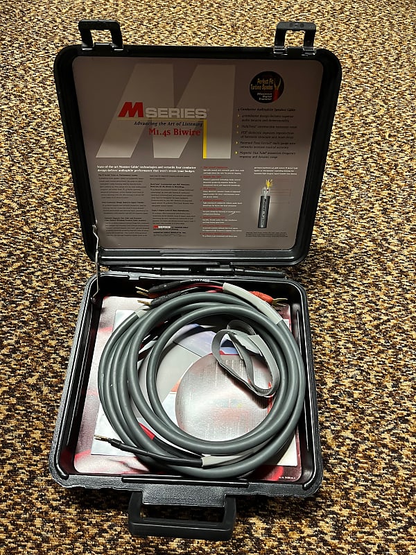 Used Monster Cable M Series M 1.4S Bi-Wire Speaker Cable 8 Foot Pair  			