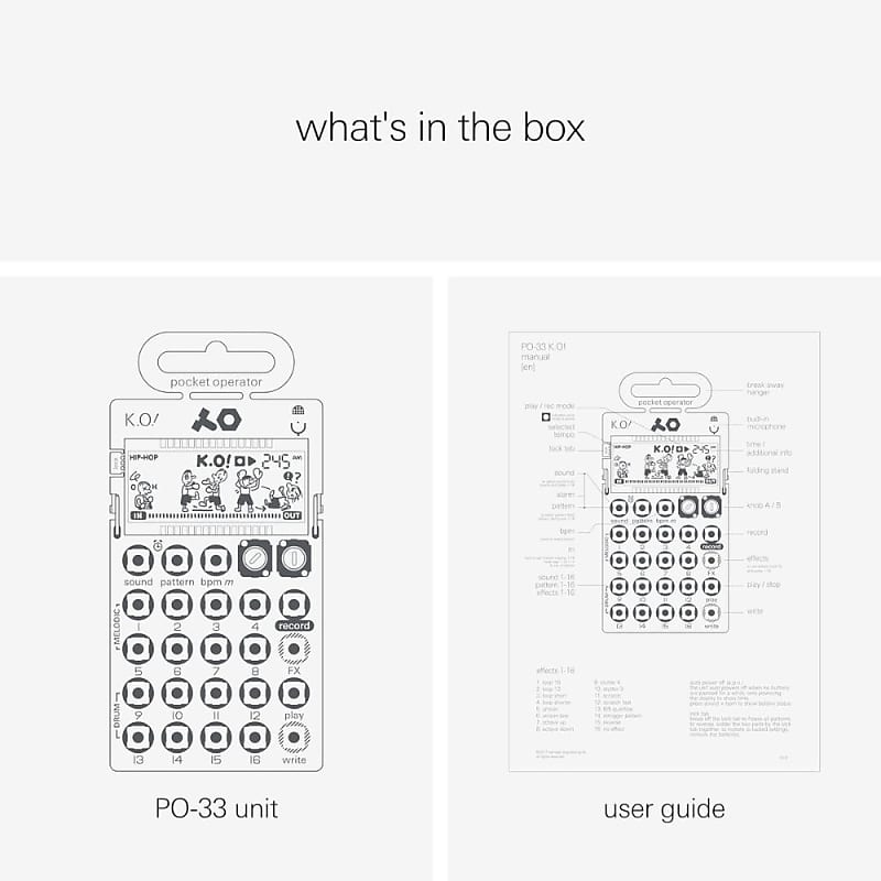 Amazon.com: Teenage Engineering Pocket Operator PO-33 K.O.