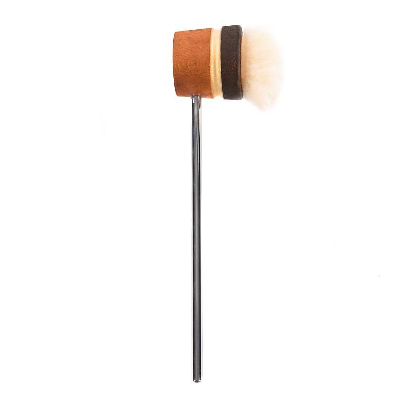 Low Boy Lightweight Puff Bass Drum Beater Amber/Med Brown w/Gold Stripe & CDE Logo (CME Exclusive) image 1