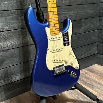 Fender American Ultra Stratocaster USA Cobalt Blue Electric Guitar image 2