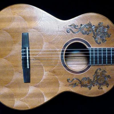 Blueberry Handmade Classical Nylon String Guitar Floral Motif Built to Order image 13