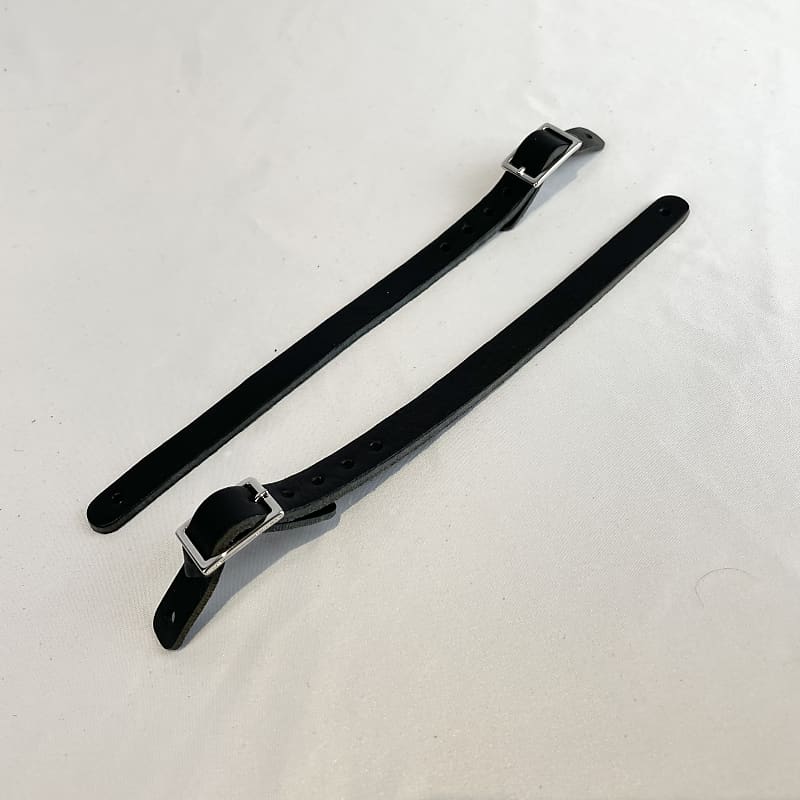 NEW Set of 2 Black Leather Fuselli Adjustable Concertina Hand Reverb