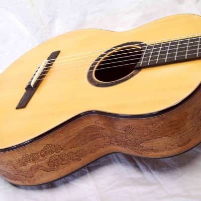 Blueberry Guitar Classical Nylon String 2023 - Hand Carved & Handmade image 10