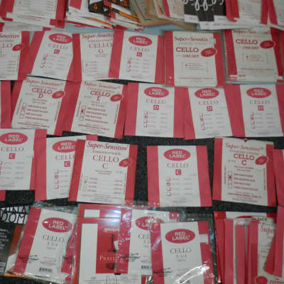 Super-Sensitive Red Label Daddario Prelude + Various Other Brands Cello Strings Various Sizes Single Cello Strings image 3