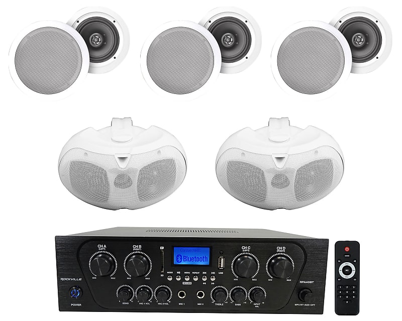 T Home Media Receiver 300 Ohne Internet Nutzen Rockville Multi-Room Home Audio Receiver+6) 6.5" White | Reverb
