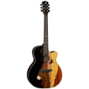 Luna Guitars Vista Series Wolf Cocobolo Back and Sides Acoustic-Electric Guitar