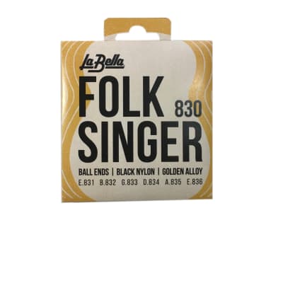 La Bella Guitar Strings  Folk Singer #830 Ball End Nylon for Folk Guitars