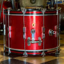 VINTAGE 1960's Ludwig 14x22 Club Date Bass Drum in Red Sparkle