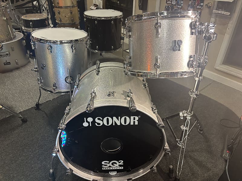 Sonor SQ2 3 piece drum system/std 2024 - Silver sparkle | Reverb