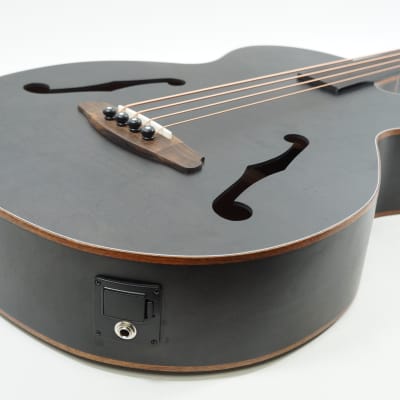 [SALE Ends May 2] ARIA FEB-F2 / FL STBK Fretless Electric Acounstic Bass Guitar Piezo PreAmp Stained Black image 3