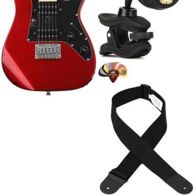 Ibanez Gio MiKro GRGM21M - Candy Apple  Bundle with Snark ST-8 Super Tight Chromatic Tuner... (4 Items) for sale