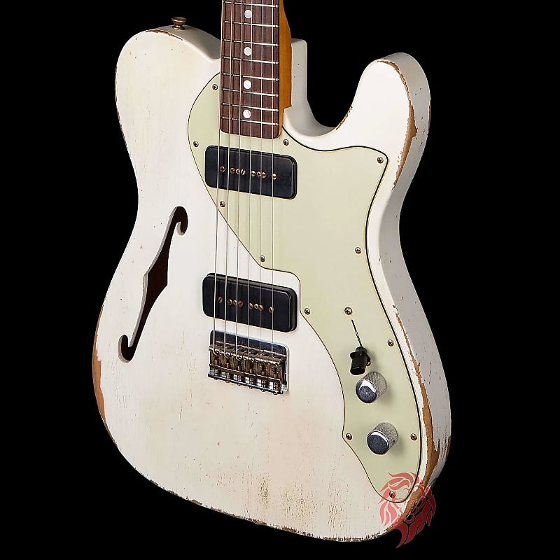 Fender Custom Shop Masterbuilt Greg Fessler 1968 Tele Thinline Relic Olympic White Used image 1