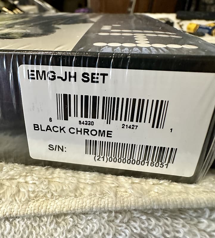 EMG JH/SET-Black Chrome James Hetfield Signature Humbucker Set 2010s -  Brushed Black Chrome