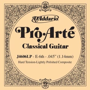 D'Addario J4606LP Pro-Arte Composite Classical Guitar Single String Hard Tension Sixth String