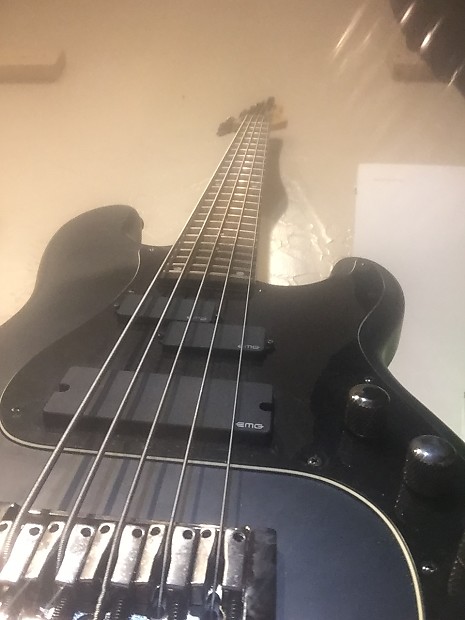 Schecter Diamond-P Custom-5 Active 5-String Bass Satin Black image 1