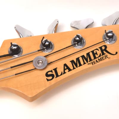 Hamer Slammer Electric Bass Guitar Black Finish - Pro Setup image 4