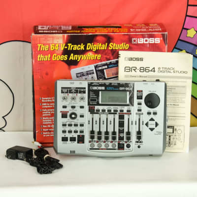 BOSS BR-864 8トラックデジタルレコーディングスタジオ Boss Br-864 8-track Digital Studio Recorder Power Ac100v for