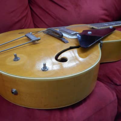 Epiphone Century Archtop W/ Gibson P-13 Speed Bump Pick Up 1942 Natural Blonde image 9