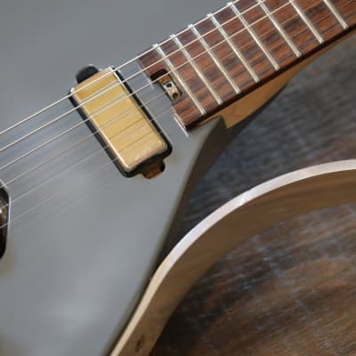 2017 Dean Gordon Guitars Mirus Flat Top Electric Guitar Gray SH + Coffin Case image 4