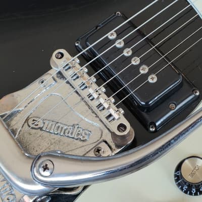 1960's Morales Japan (Mosrite) Ventures Offset Guitar (Gloss Black) image 4