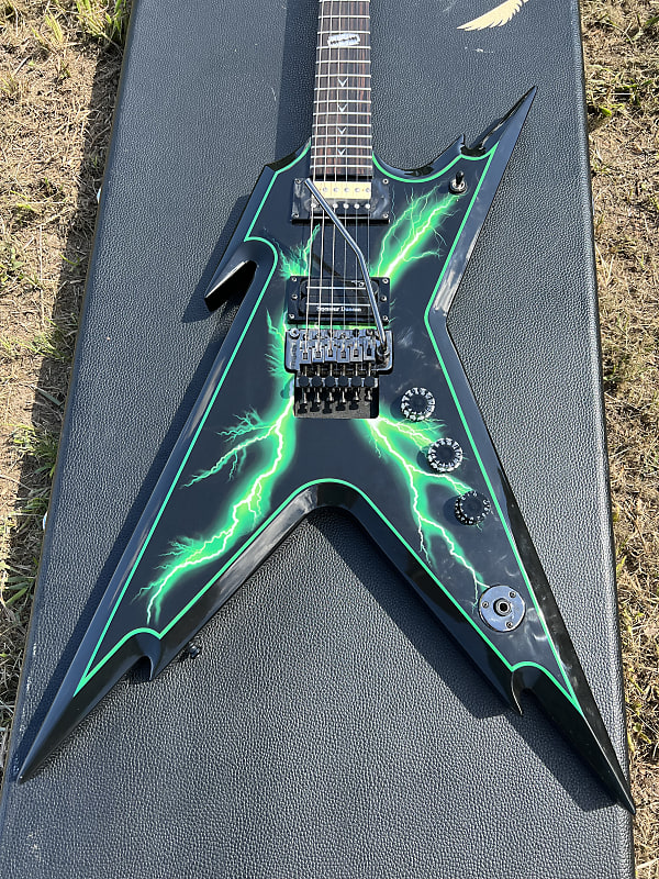 Dean Dimebag Dime Razorback Slime Green Bumblebee 2005 w