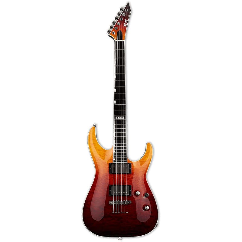 ESP - 2HORNTII-TEAFD - Guitare électrique 6 cordes Tiger Eye Amber Fade image 1