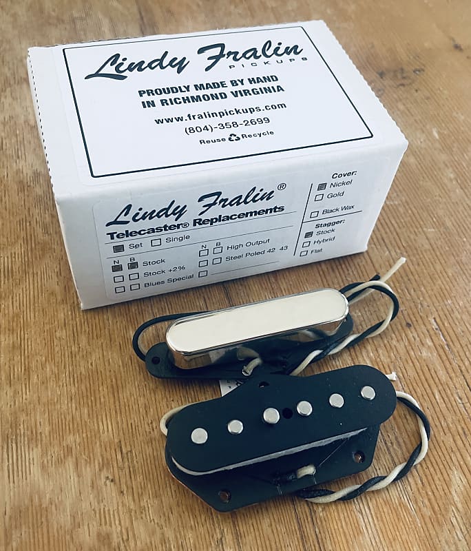 Lindy Fralin Vintage Hot 50's Fender Telecaster Pickup Set Neck and Bridge NEW image 1