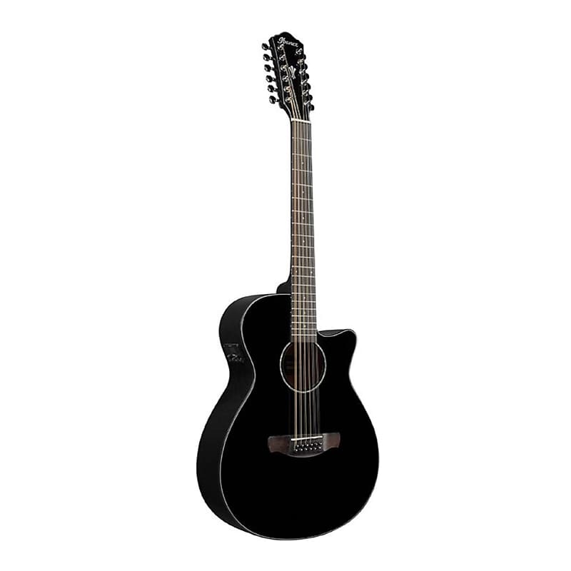 Ibanez AEG 12-String Acoustic-Electric Guitar (Right-Hand, Black) image 1