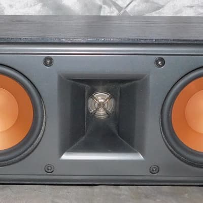 Klipsch Reference R-52C Two-Way Center Channel Speaker, Black Textured Wood  Grain Vinyl