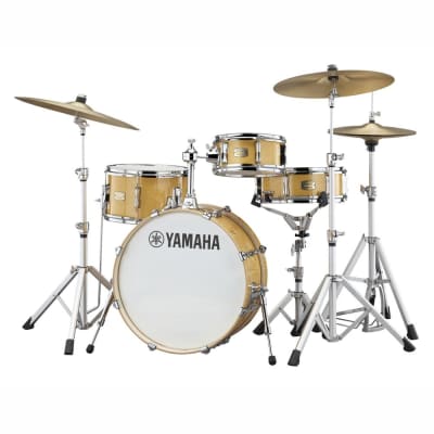 Yamaha Stage Custom Hip 4pc Drum Set Natural Wood image 2