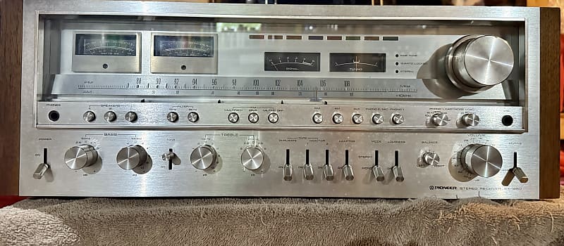 1978 Pioneer SX-1980 270-Watt Stereo Solid-State Receiver 1978 1980 - Silver  			