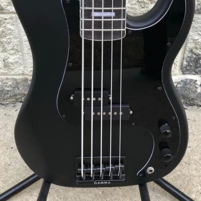 GAMMA Custom Bass Guitar P521-02, 5-String Alpha Model, Matte Black image 3