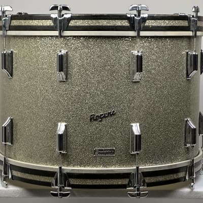 Rogers 22/20/12/13/16/5x14" VIDEO 60's Holiday Drum Set - Silver Sparkle Brockstein's Music image 9