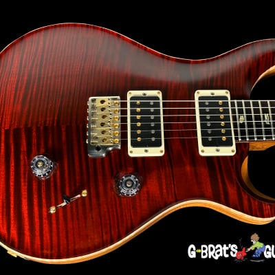 2019 Paul Reed Smith PRS Custom 24 Wood Library 10 Top w Brazilian Rosewood Board ~ Red Tiger image 1