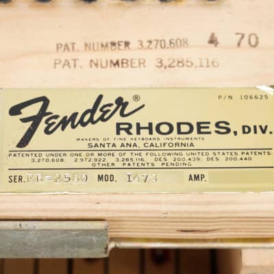 1970 Fender Rhodes Seventy-Three Mark I Keyboard Suitcase Piano #53300 image 9