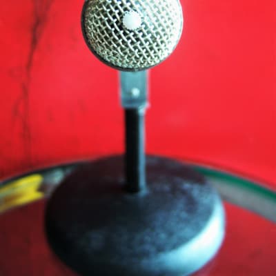 Vintage 1950's Electro-Voice 654A Omnidirectional Dynamic Microphone dual Z w mic stand display prop image 5