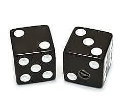 Black Dice Knobs - 2 Pack - Universal for Guitar and Bass image 1