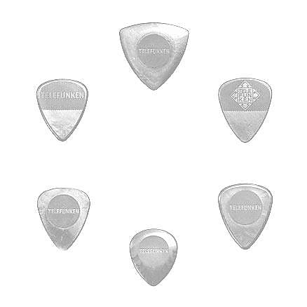 New Telefunken Elektroakustik Variety Mix Pack Guitar Picks (6-pack) - White image 1