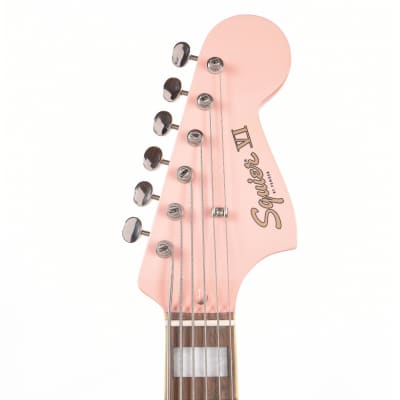 Squier Classic Vibe Bass VI Shell Pink w/Matching Headcap & 3-Ply Parchment Pickguard (CME Exclusive) Pre-Order image 6