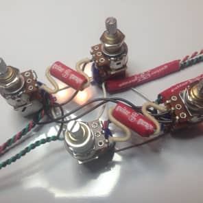 Gibson Les Paul push/pull wiring harness 21 tone Jimmy Page LONG shaft image 14