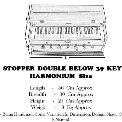 Handmade  Harmonium 7 Stopper  Bellow 39 Key 440Hz Long Sustain Sound Laying 2022 image 4
