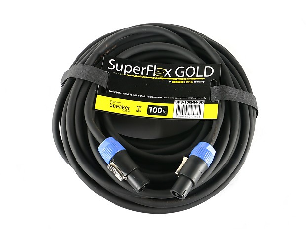 SuperFlex GOLD SFS-100NN-SD 14-Gauge Twist Lock Speaker Cable - 100' image 1
