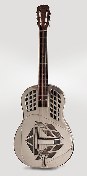 National  Tricone Style 1 Resophonic Guitar (1928), ser. #0275, hard shell case. image 1