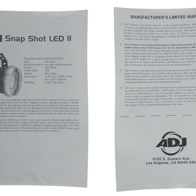 American DJ ADJ Snap Shot LED II White Strobe Light Effect w/220 bright LED's image 8